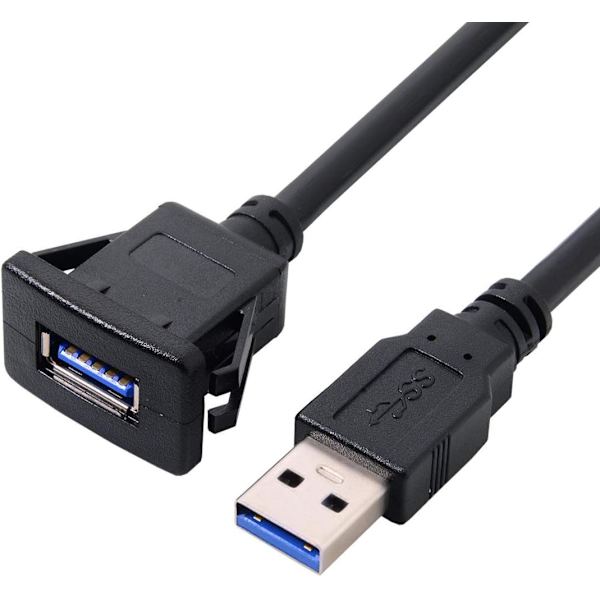 Vattentät USB 3.0-hjälpkabel för instrumentpanel 1 m