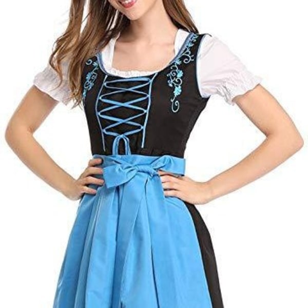 Bayerska barn Dirndl-klänning barn flickor Oktoberfest öl piga kostym Fancy scen show festklänning-2XL