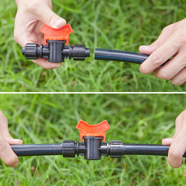 20 stycken droppbevattningsstoppventil rak droppventil 10,1 cm