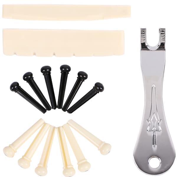 12 st akustisk gitarr stallpinne set folksträng pinne kit tillbehör