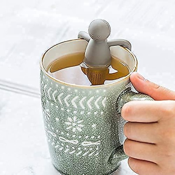 Te-infuser til løs te - sød te-si kugle i rustfrit stål med ekstra fint net