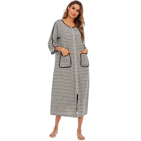 Badekåpe Dame Myk Strikket Pyjamas