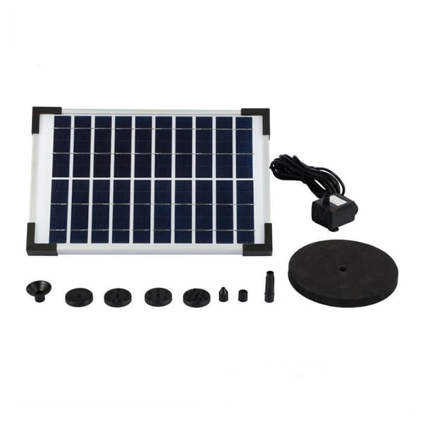 Solfångare Vattenpump Kit Nedsänkbar Pump för Solenergi Drivna Fontän Damm