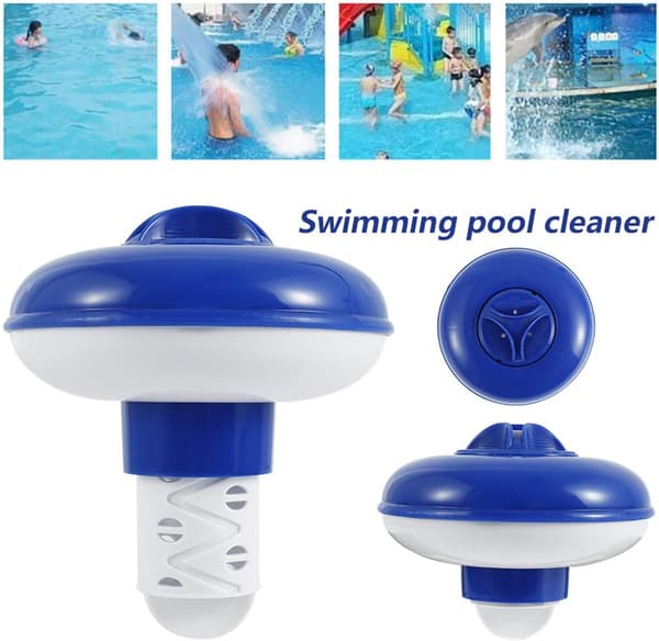 Deluxe Large Pool Float Dispenser Blue and White Chlorine Dispenser Automatic Applicator Cleaner Accessory