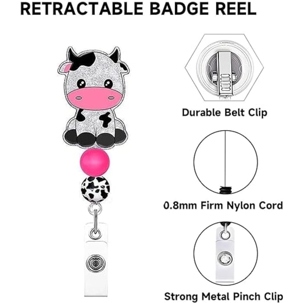 Sjove søde sygeplejerske-emblem Reel Retractable Navnemærke ID Clip Retractable Badge