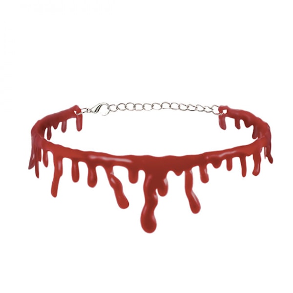 1 stk. Halloween Horror Bloddråbe Halskæder Blod Vampyr Kostume Halskæder