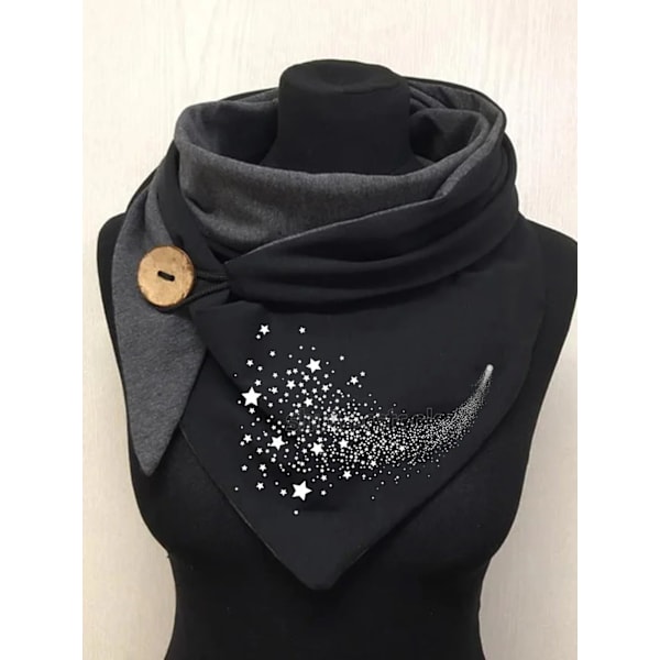 Mote Kvinner Vinter Trykk Knapp Myk Wrap Casual Varm Skjerf