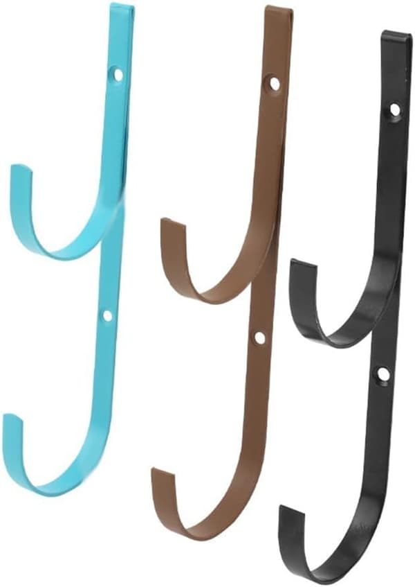 4-pack metallpoolstångskrokset, enkel installation, poolunderhållssats (kaffe)