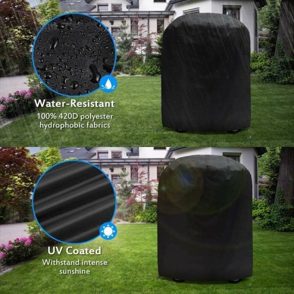 BBQ-peite BBQ-pressu Grillipeite Anti-UV/Anti-vesi/Anti-kosteus Vedenpitävä Ulkogrilli Musta Weberille, Hollannille, -70 x 70cm