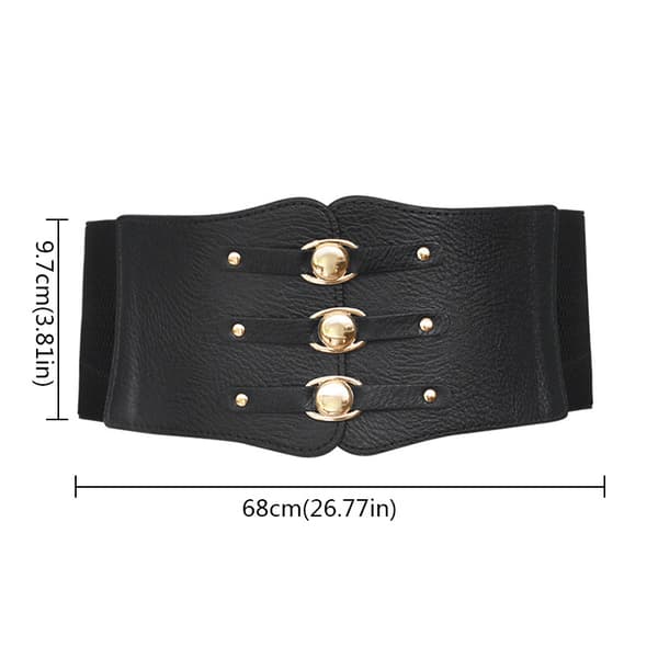 2 stk. Retro skinn elastisk kostyme midjebelte snøring slips