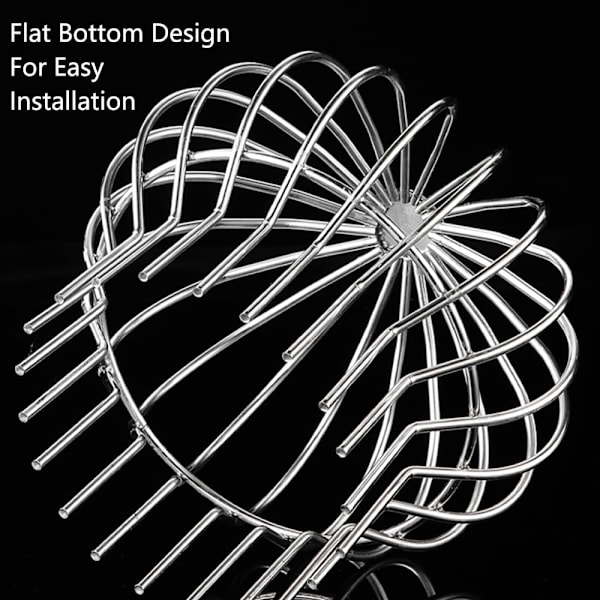 2-pack rostfria hängrännsskydd för hängrännor, skydd mot löv, mossa, lera och skräp (lämplig för 50 mm diameter hål)