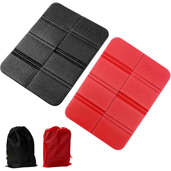 2 stk. Vanntett Sitteputer, Foldbar Campingmatte, Termiske Sitteputer, Foldbar Campingpute, Skum Campingmatte, Sitteputer for Camping Reise Hei