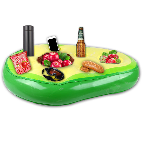 Färgglad uppblåsbar paraply pool flytande dryckeshållare dryck sallad servering