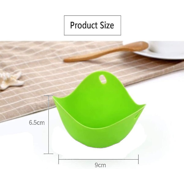 Silikon Egg Poachers 4 stykker Poached Egg Steamer Silikon Egg Poacher Biff Pods Bpa Free Poached Egg Making Set, Silikon Egg Boiler Matvare Grade