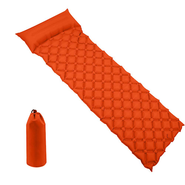 Ultralet oppustelig liggeunderlag, perfekt til camping Orange