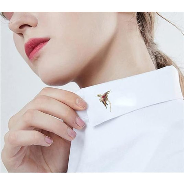 Krystall Fenix Fugl Brosje Fargerike Fugl Brosjer Rhinestone Dyr Pin Mote Smykker Tilbehør Gaver Rød 5.7*6.1cm