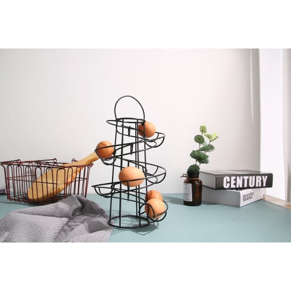 Egg Skelter 360 graders roterende spiraldesign dispenser egg holder stativ Ra