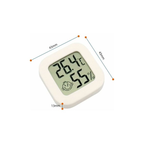 3 st Mini Digital Inomhus Termometer Hygrometer Luftfuktighet Temperatur LCD