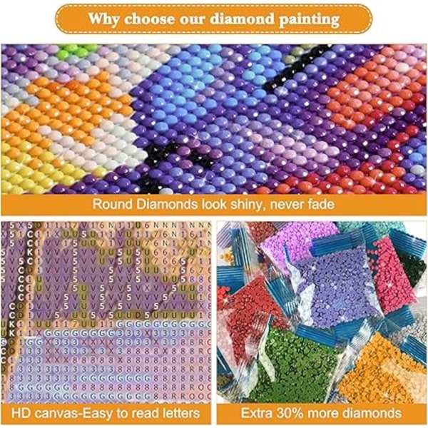 5D Diamantmålning Solnedgång Strand, DIY Diamantmålning Kit Full Borr Landskap, Diamantmålning Hantverk Strass Korsstygnsmålning för Vuxna,