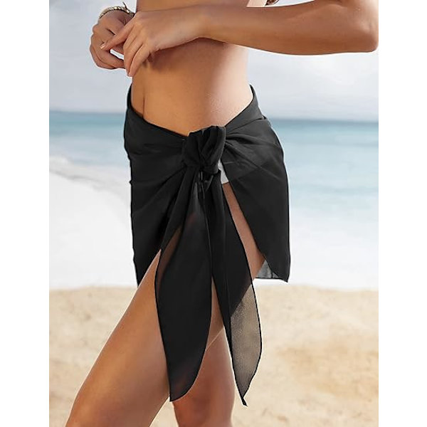 Korte Saronger til Kvinder Strand Wrap Gennemsigtig Bikini Wraps Chiffon Cover Ups til S