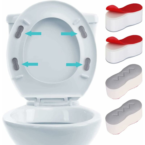 8 stk. Universal Toilet Seat Udskiftning Bumpers med Stærk Klæbemiddel til H