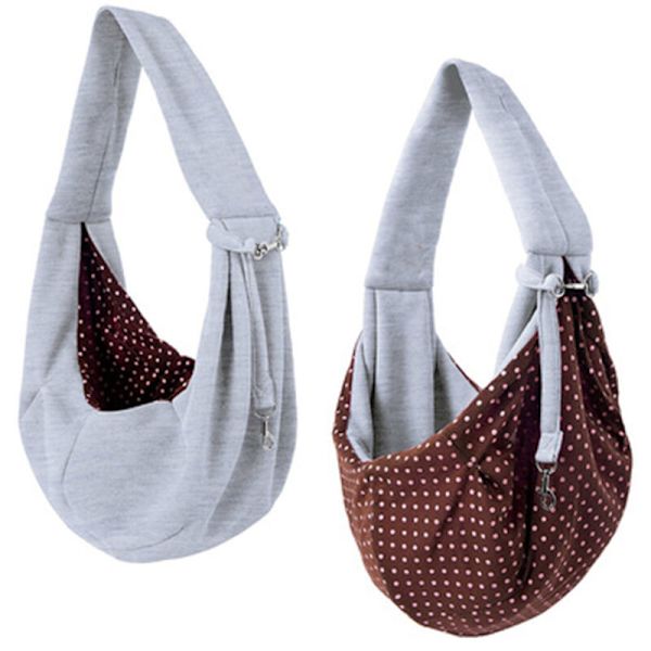 Koiran ja kissan kantolaukku - Hands Free Reversible Papoose Carrier Lemmikeille - Säädettävä - Pehmeä ja kassimalli - Sopii pennuille, pienille koirille ja kissoille matkustamiseen