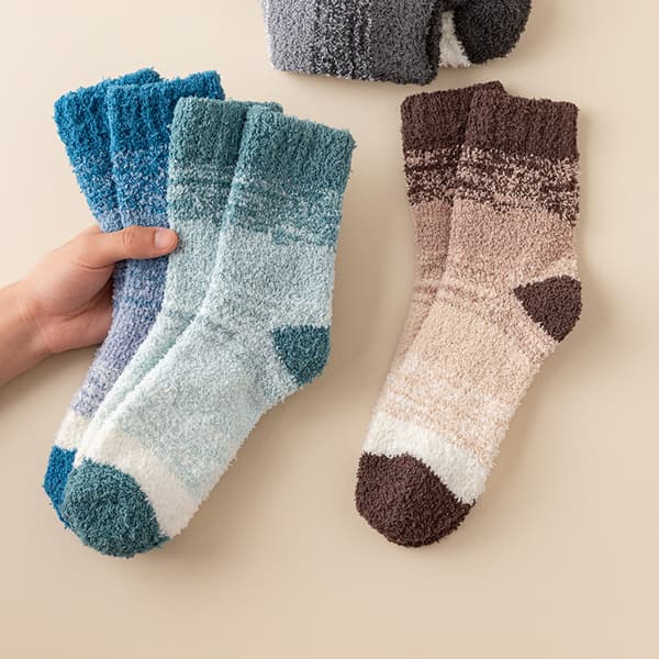 5 par korallfleece sokker kompatible menn