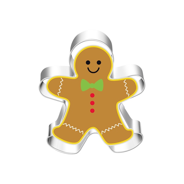 Set of 3 Stainless Steel Gingerbread Man Cookie Cutters