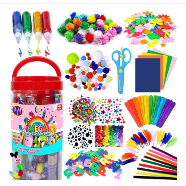 Craft kit - Piprensare, rörliga ögon, flerfärgade bollar
