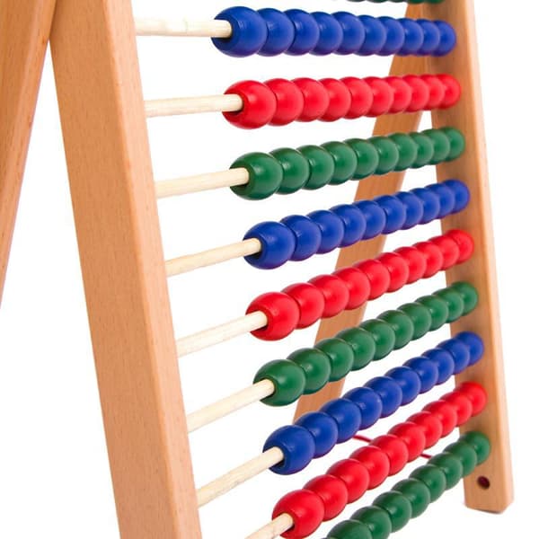 Klassisk trä pedagogisk räkneleksak, 100 pärlor