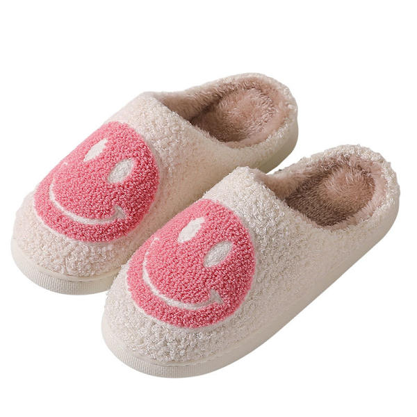 Kvinders plys hjemmesko Smiley Vinter varme kvinders hjemmesko （Størrelse：36-37）