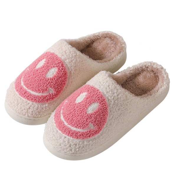 Kvinners plysj tøfler Smiley Vinter varme kvinners tøfler (Størrelse: 36-37)