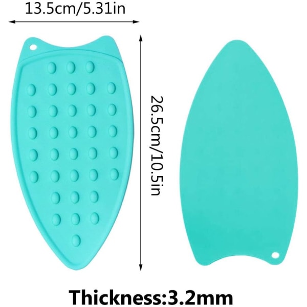 Strygejern Stativ, 2 stk. Silikone Strygejern Pad, Varmebestandig Strygejern Måtte, Fortykke, til Isolering af Varme, Placering af Strygejern (Orange og Blå)