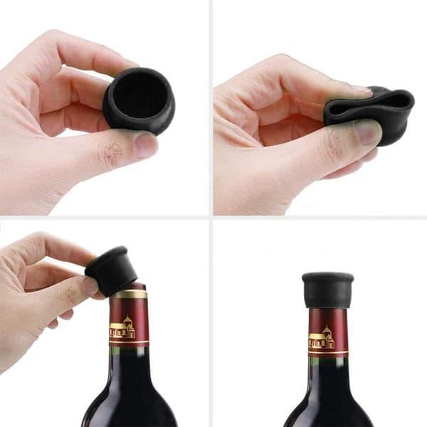 Vinflaskestopper, Flaskestopper, Vinstupper, Silikonstopper, Champagne
