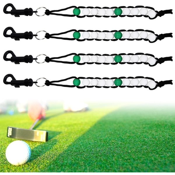 4-pakke bærbare golftellere i plast for tellekule for håndledd og belteløkker