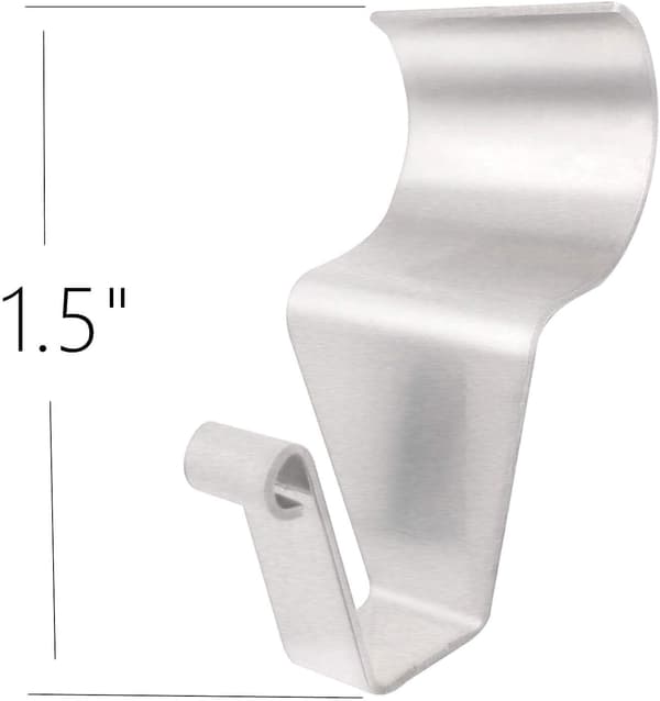 Vinyl Side Hooks (10-pakning), kraftige rustfrie stål lavprofilerte hullfrie kroker