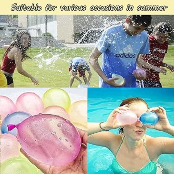 Vesipommit, vesi-ilmapallot, itsetiivistyvät ilman solmuja (333 kpl)