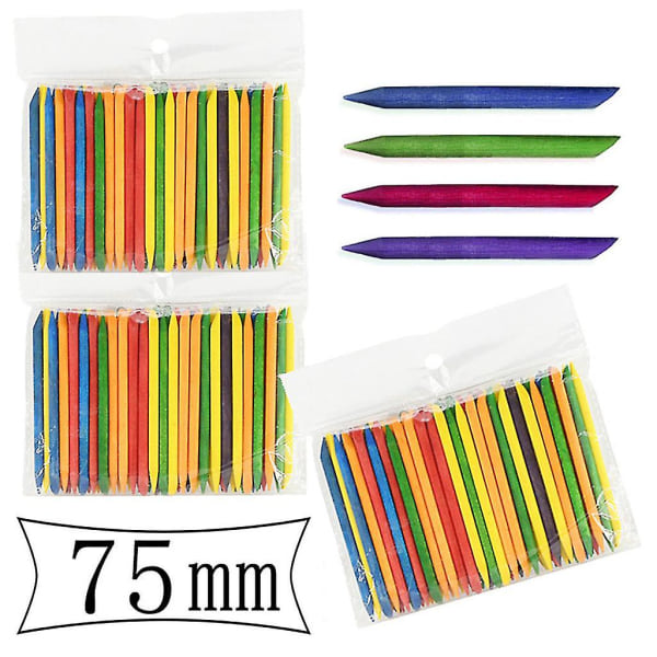 100 trespinner i tre for manikyr og pedikyr