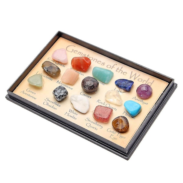 Stenkollektion Mix Gems Kristaller Naturliga Undervisningsmineralmalm Prover
