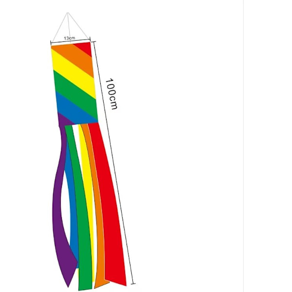 Regnbågshänge, utmärkt dekorativ vindpipa flagga hängande flagga (3-pack)