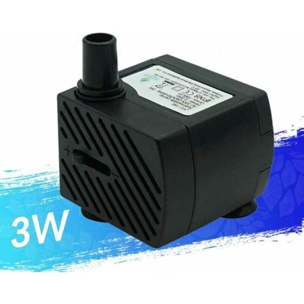 48GPH [180L/H] 3W Ultratyst Vattenpump, Liten Akvarium, Fiskdamm, Sköldpadda