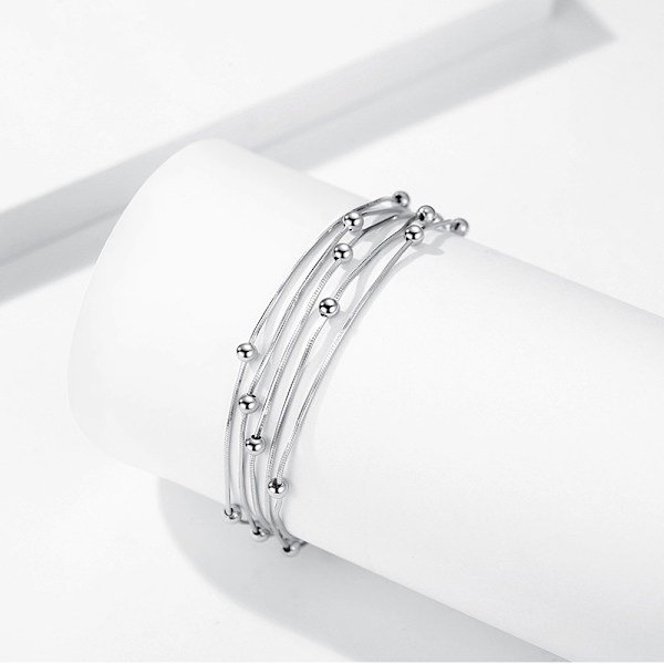 Dame 5-rækkers stræk armbånd