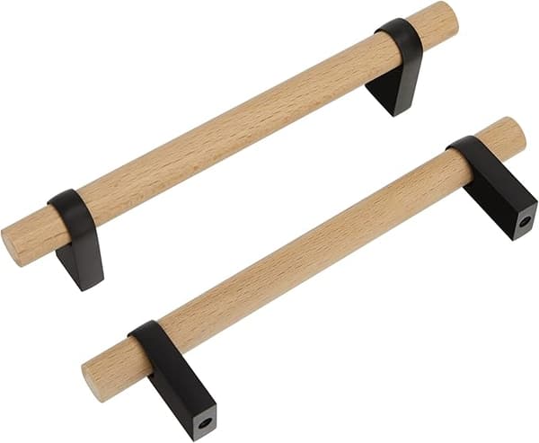 4 stk. Enkle og moderne massive træ skab hardware håndtag møbler