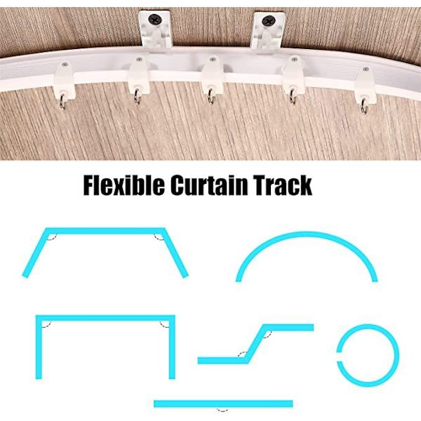 5 meter takböjd gardinskena takgardinsfäste