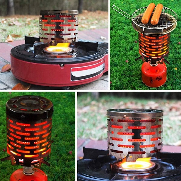 Mini Värmebeständig Köksspis för Camping Utomhus Bärbar Stål Gasvärmare Campingtillbehör, 120*145mm