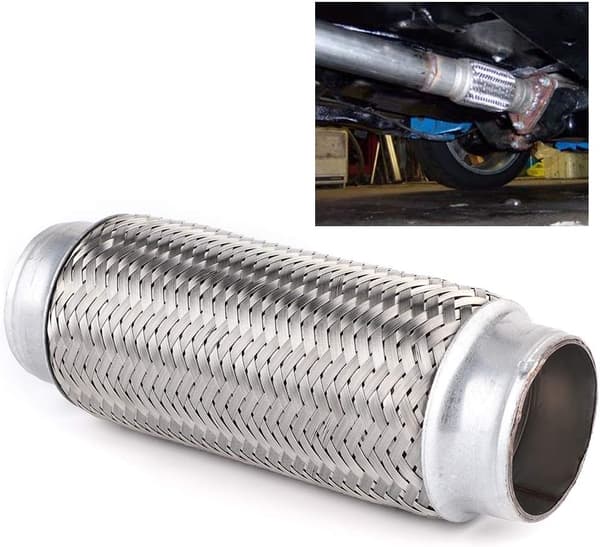 Fleksibel eksosrør Heavy Duty Rustfritt Stål Eksosrør Universal Front Eksos Fleksibel Joint Reparasjonsrør (51mm x 200mm)