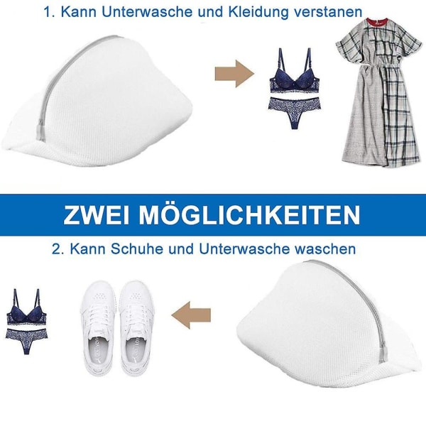 2 stk. Vaskeripose Vaskeripose til sko Sneakers Multi Protection Vaskeripose