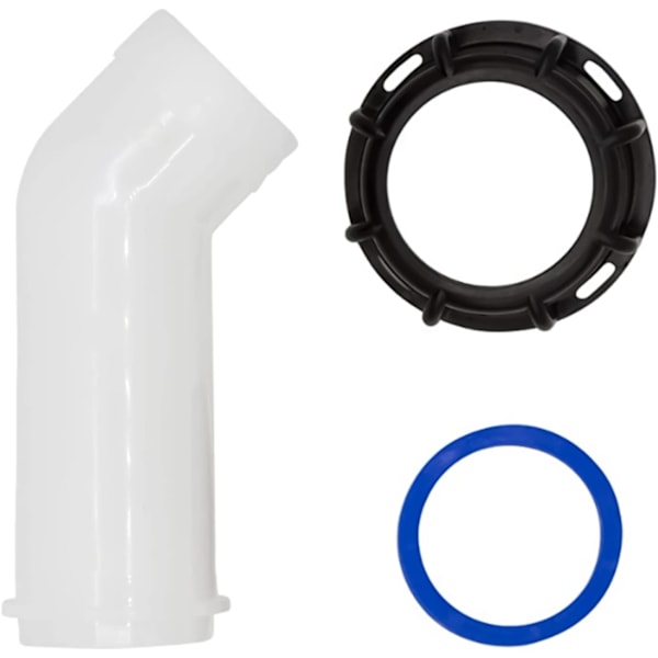 2 stk avløpsutløp med mutter IBC 1000L vanntankdyse ventilforbindelse forlengelsesslange dyse IBC-adapter vanntank kranutløp for IBC-tank kran