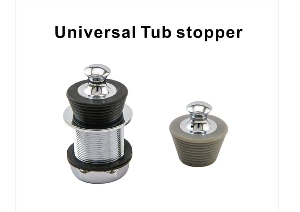 2 stk. Universal badekarprop, afløbspropper til badekar og badeværelsesvask, egnet til 25mm-47mm afløbshuller