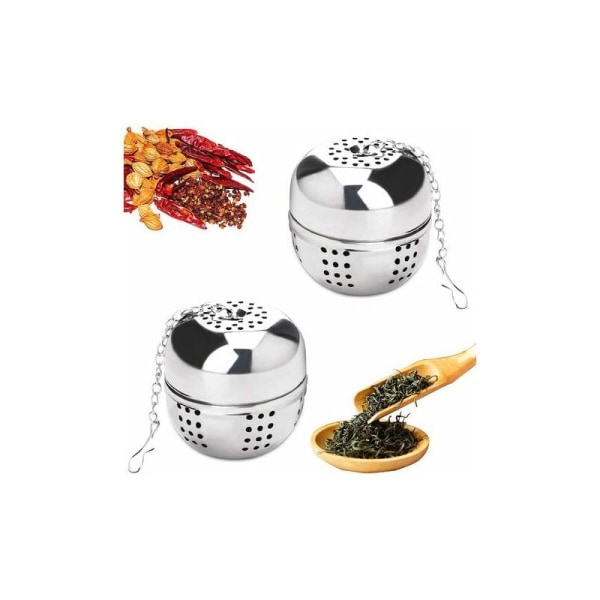 2 stk. rustfrit stål te-infuser te-infuser, te-infuser si til te, krydderier og de fleste kopper og tekande, Fonepro